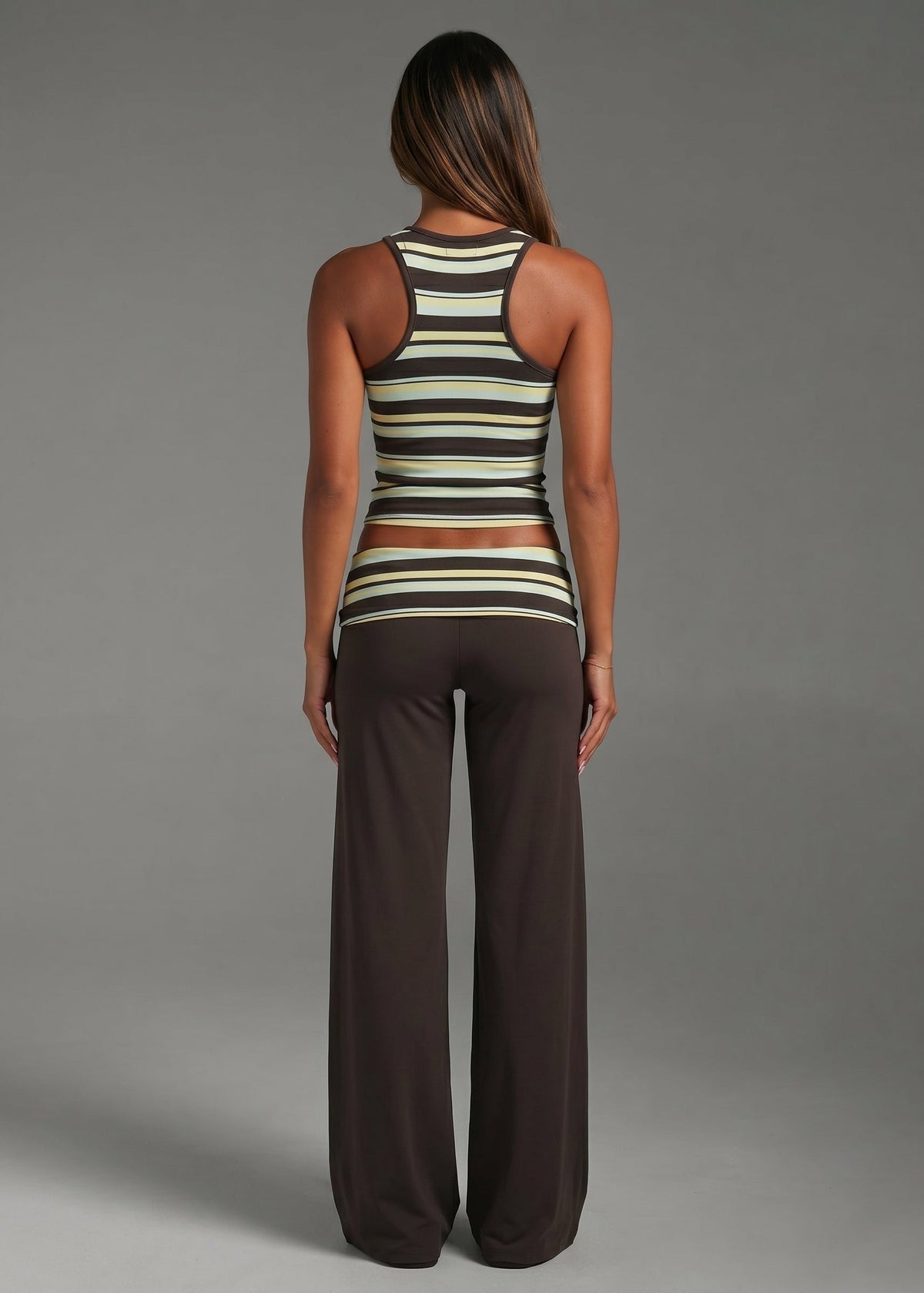 Paradise Stripe Set styled for a golden-hour look.