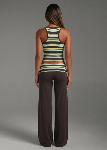 Paradise Stripe Set styled for a golden-hour look.