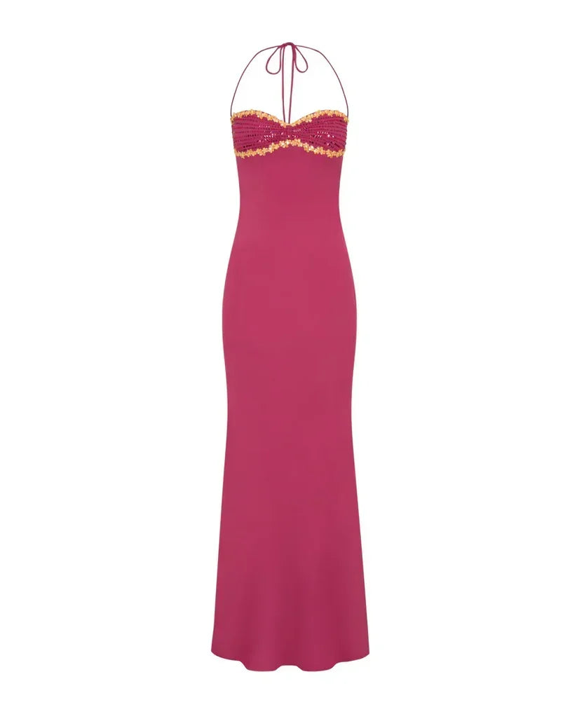 Delilah Maxi dress styled for a golden hour stroll.