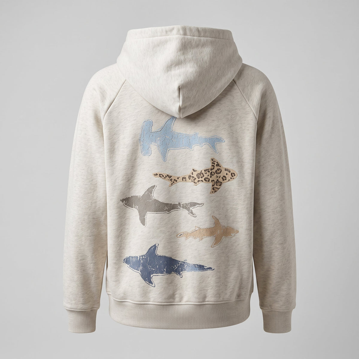 Solo swimmer graphic on the front of the Shark Bay Hoodie.