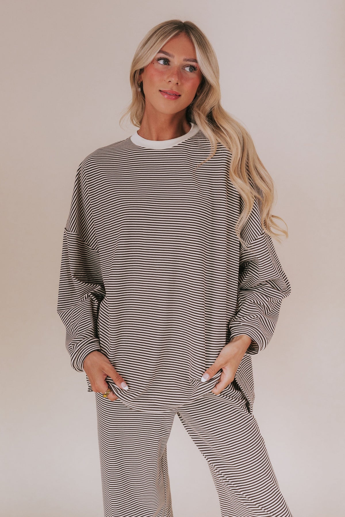 Striped  Oversize Set