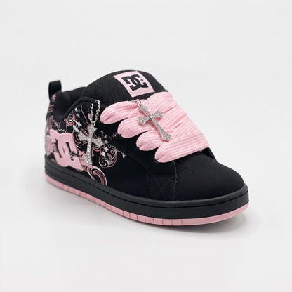Blush & Black Court Sneaker