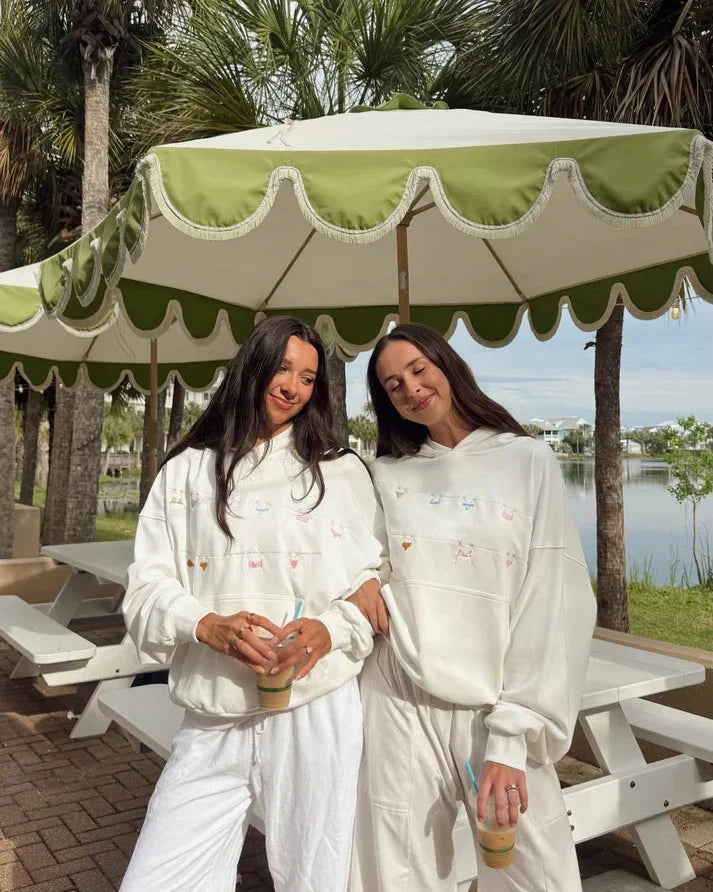 Back view of the Surf Shack Hoodie surfboard applique.